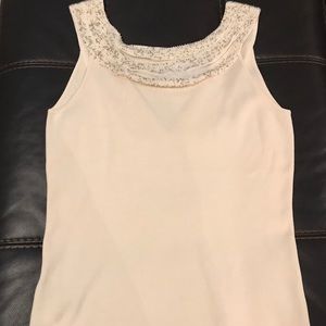Jeweled Scoop Neck Top
